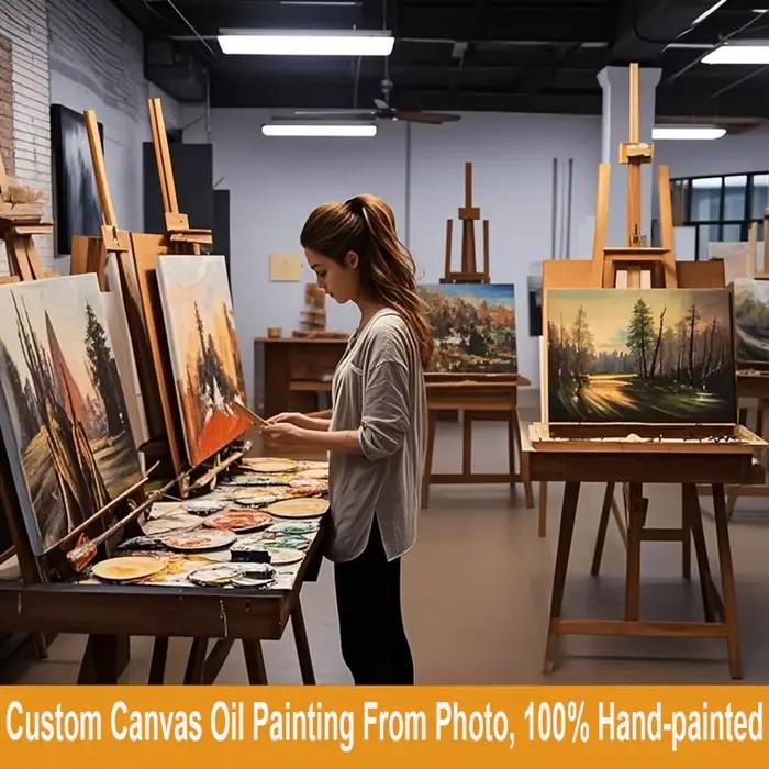 Peinture à l'huile sur toile personnalisée à partir de photos