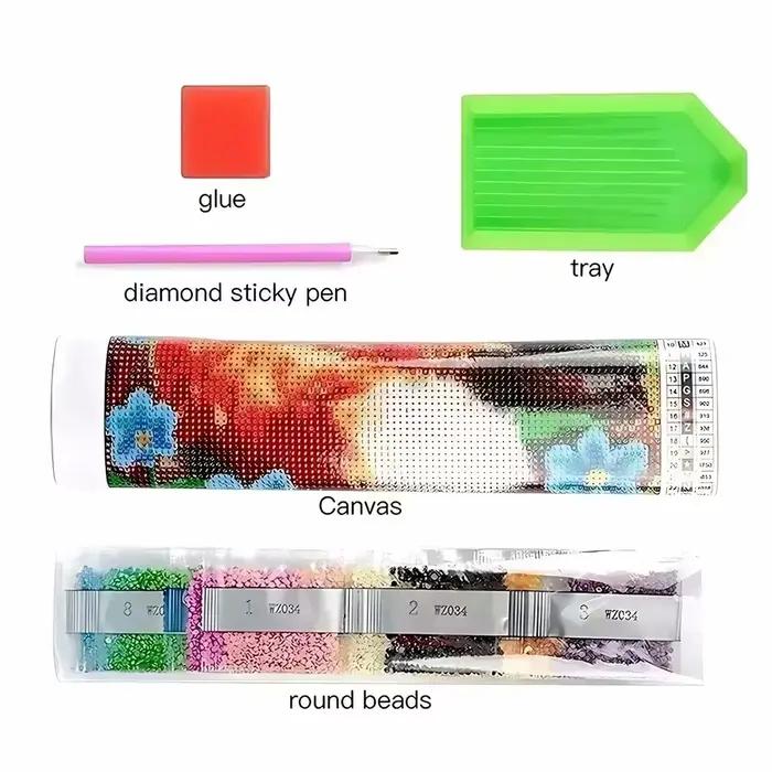 Peinture diamant thème château de noël Harry Potter