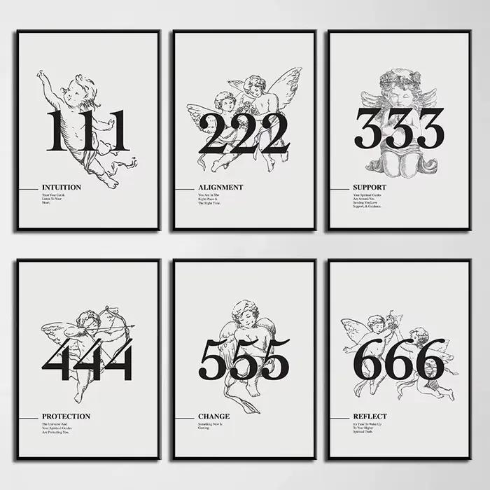 Affiche imprimée avec numéro d'ange 777