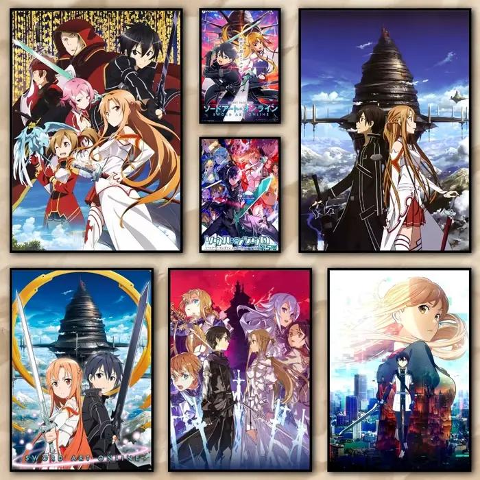 S-Sword Art O-Online SAO peinture calligraphie HD toile