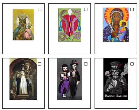 Erzulie Dantor grec et chrétien, Madonna noire, vierge marie catholique, affiche sur toile d'art imprimée, décor de salon, image murale de maison