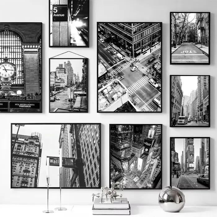 Tableau de New York en noir et blanc