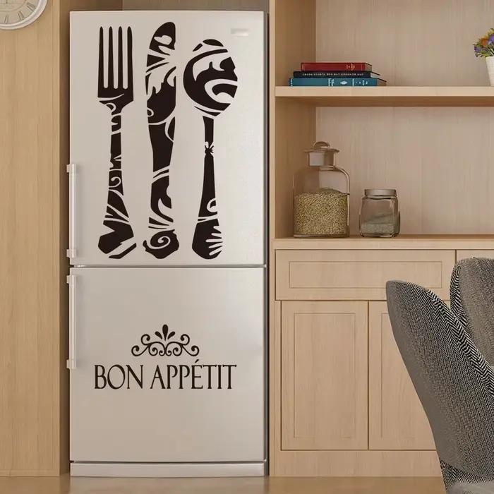 [1 autocollant de cuisine créatif] 1 pièce nouvel couteau et fourchette