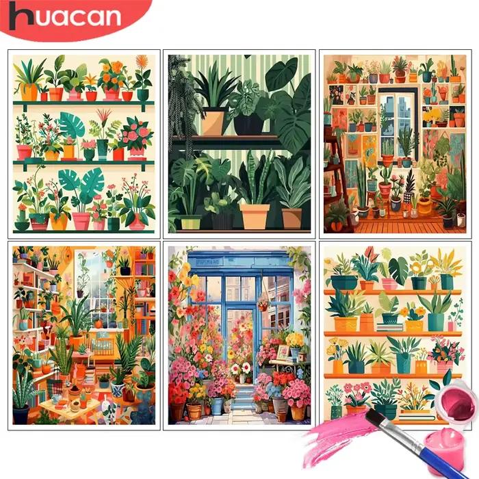 Kits de peinture par numéros de Jungle d'intérieur avec fenêtres solaires