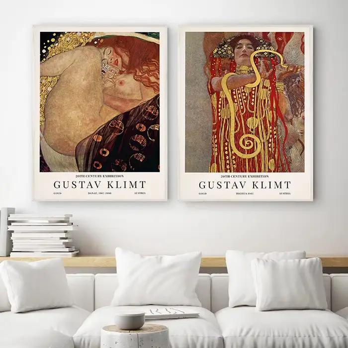 Affiches d'exposition florale classiques Gustav Klimt