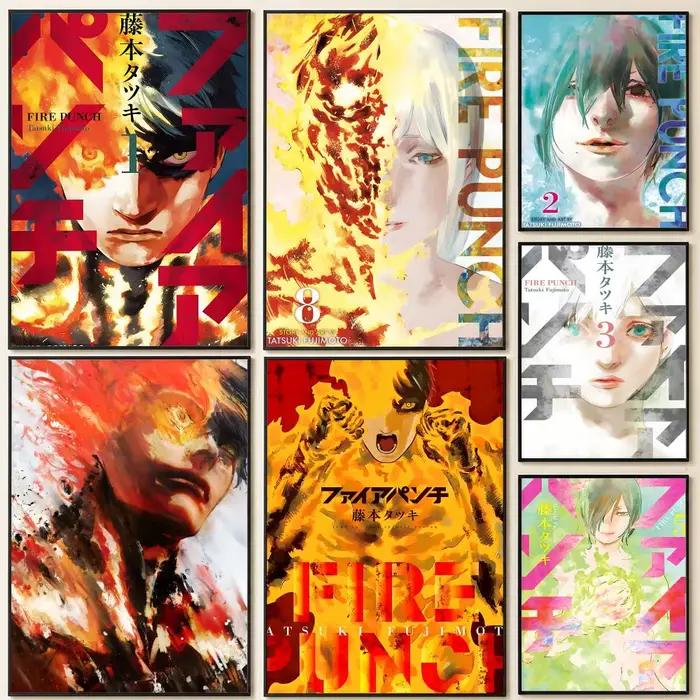 Affiche murale auto-adhésive HD Manga F-FIRE P-PUNCH