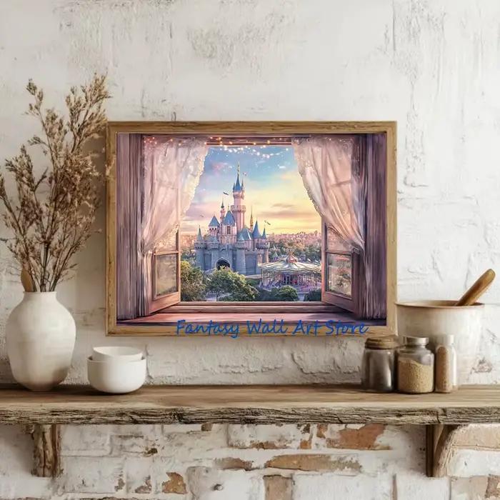 Beau paysage dans la fenêtre