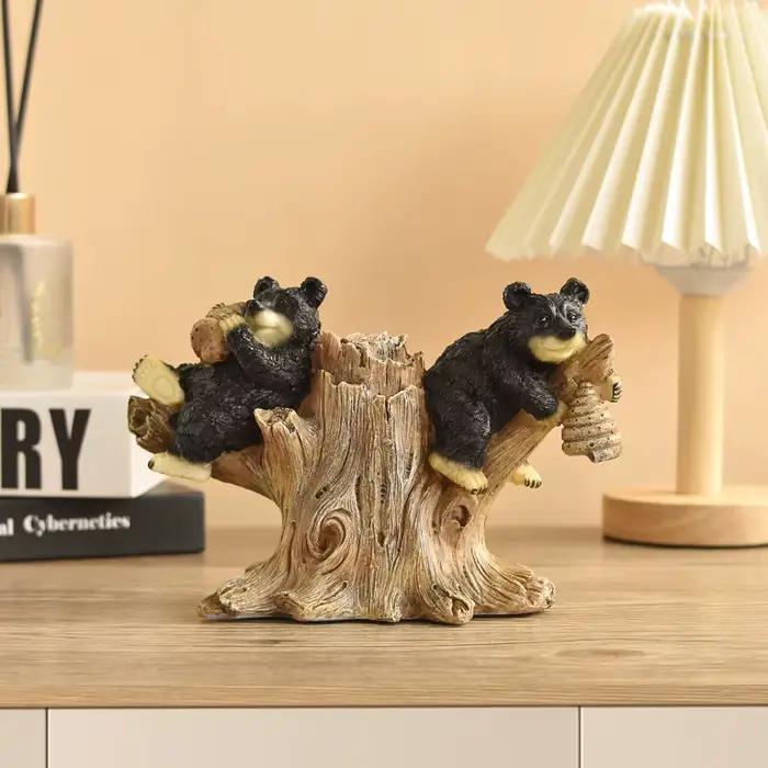 Présentoir ours noir, décoration de maison