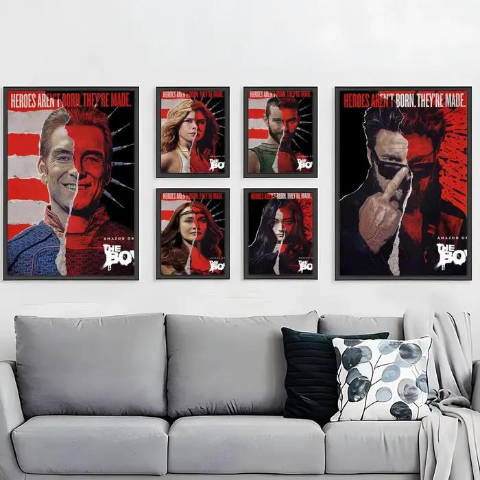 Films The Boys Character Poster HD Art mural auto-adhésif imperméable – Utilisation multi-scènes