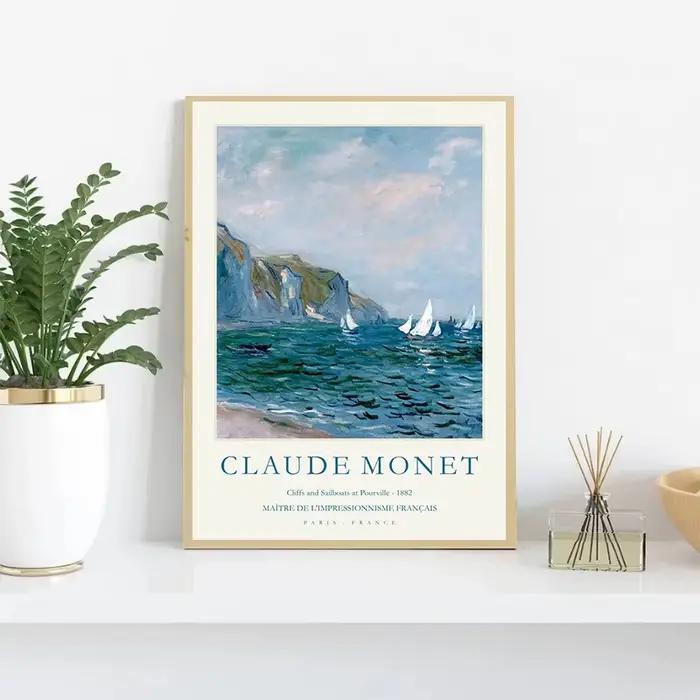 Affiches et imprimés d'exposition de paysage abstrait Vintage de Claude Monet