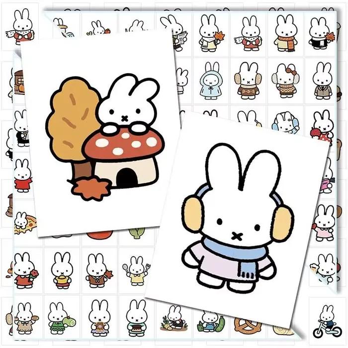 Autocollants Miffy Cartoon Simples et Mignons