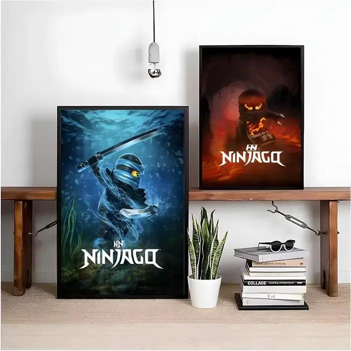 Dessin animé n-ninjago peinture calligraphie HD toile imperméable Art: décoration murale esthétique maison