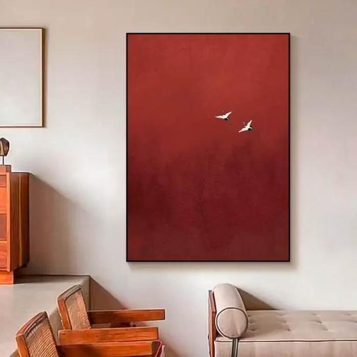 Peinture surréaliste de ciel cramoisi