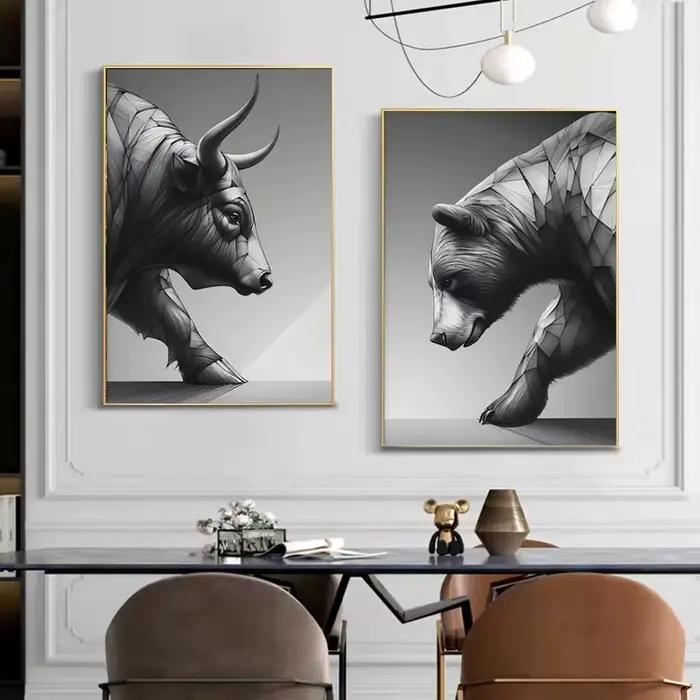 Affiche d'art animalier abstrait