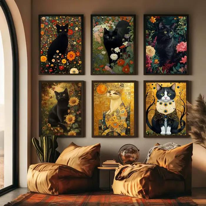 G-Gustav Klimt pour la peinture de chats