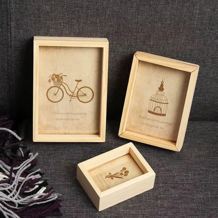 Cadre photo vintage en bois multi-décoratif