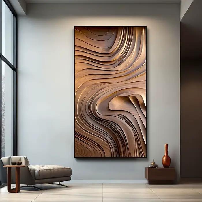 Toile de peinture texturée abstraite 3D