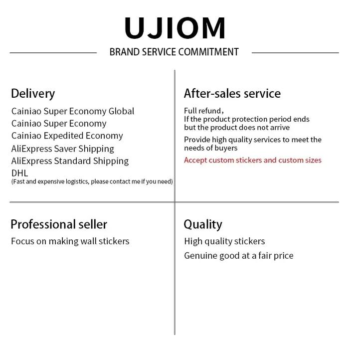 UJIOM Autocollant mural graphique de fille de dessin animé AI