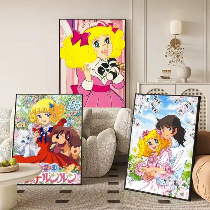 Dessin animé fille bonbons