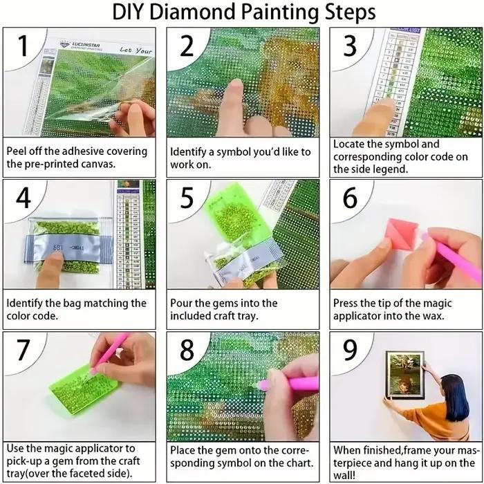 Nouveau mosaïque 5D bricolage diamant peintures 30x30 cm