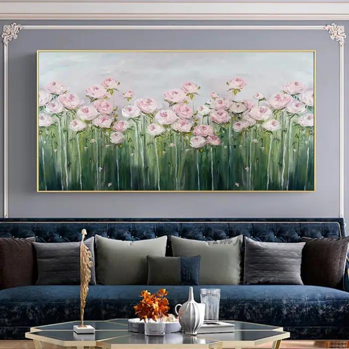 Peinture florale, décoration murale