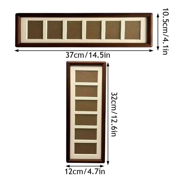 Cadre photo en bois multi-grilles style bande de film