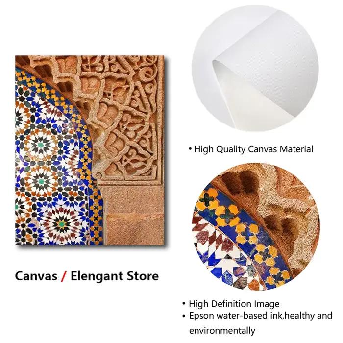 Toile d'art mural marocain imprimé