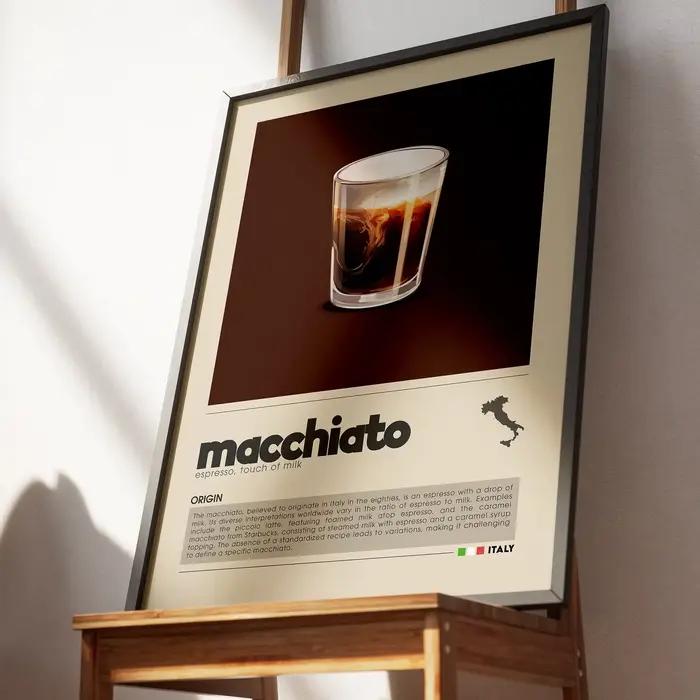 Affiche d'art de café minimaliste