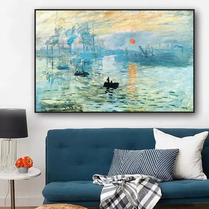 Célèbre artiste Van Gogh Monet peinture ciel étoilé Iris fleur toile affiche impression mur Art photo salon décor Mural