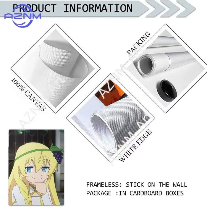 Affiche sur toile HD avec calligraphie et peinture d'anime japonais K-KonoSuba