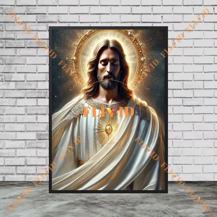 Affiche de la religion sans cadre, peinture sur toile, art mural, décoration de la chambre de l'église, travail missionnaire de Jésus, christianisme