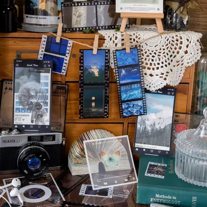 15 pièces INS cadre photo Transparent bricolage autocollants décoratifs pour Album journal intime fait à la main