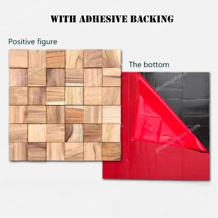 Mur de fond en mosaïque en bois massif