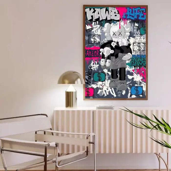Affiche d'ours en peluche violent Graffiti