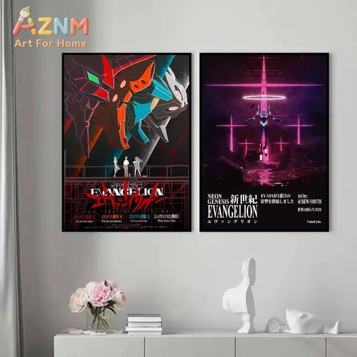 Affiche artistique autocollante N-Neon G-Genesis Evangelion
