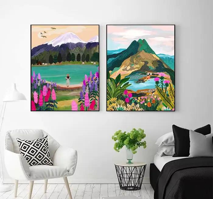 Affiche de paysage de Nouvelle-Zélande