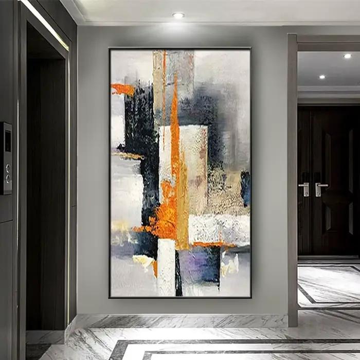 Peinture à l'huile abstraite peinte à la main sur toile
