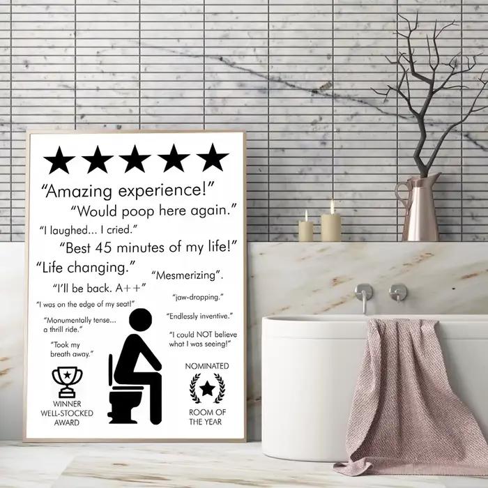 Affiche imprimée avec citation de salle de bain