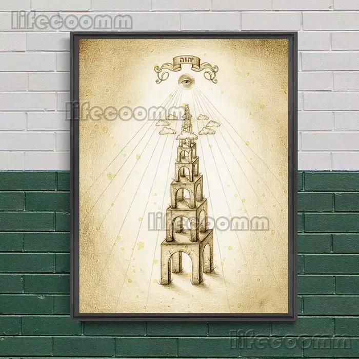 Apocalypse de la Science numérique Vintage mur Art toile peinture ancien diable croyance et moderne Science-Fiction Art affiche imprimer