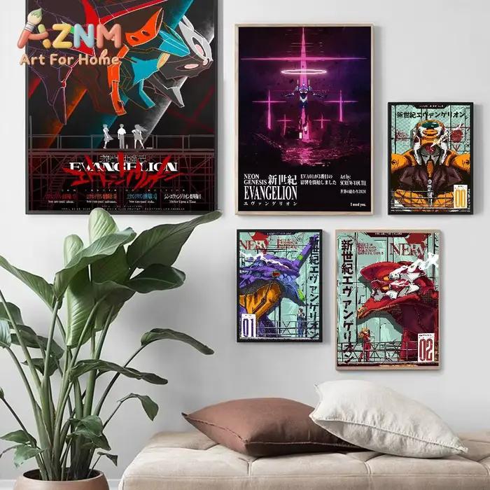 Affiche artistique autocollante N-Neon G-Genesis Evangelion
