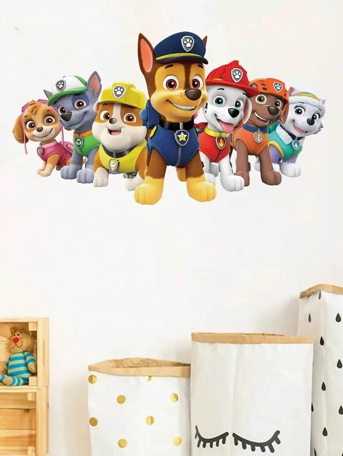 1 autocollant mural de dessin animé sur le thème de la Pat' Patrouille