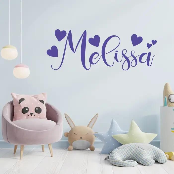 Autocollant personnalisé avec nom, en vinyle imperméable, décoration de maison, accessoires de décoration de mariage, 1 pièce