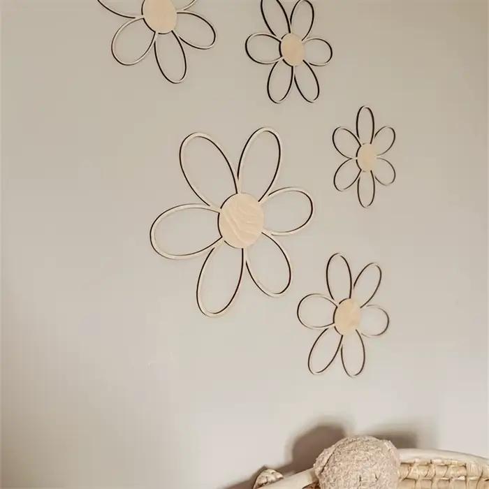 Scandinave découpé marguerite fleur décoration murale