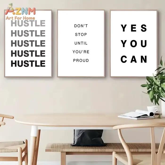 Affiches sur toile avec citations inspirantes simples