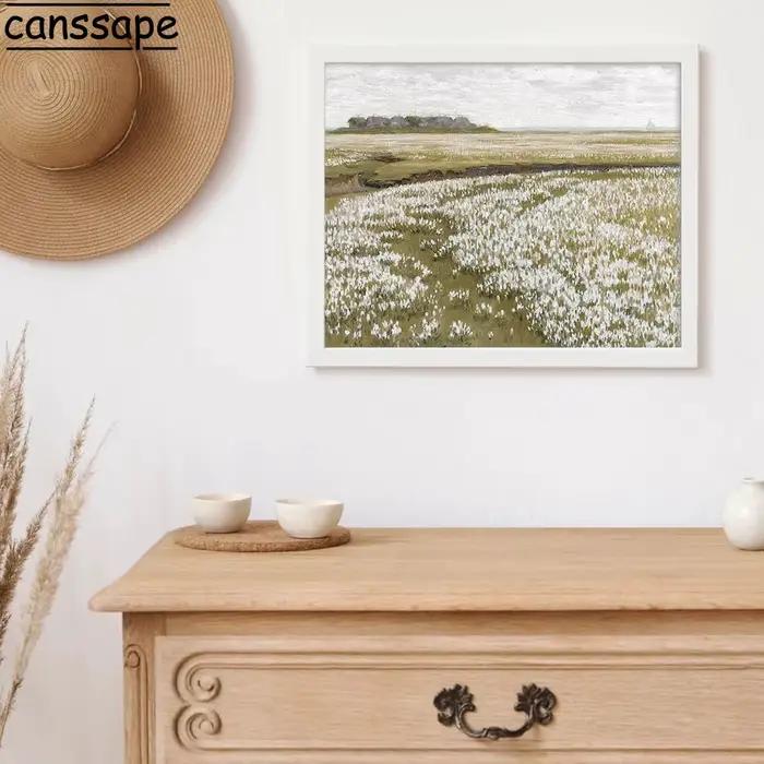 Paysage rural français Vintage Brook toile peinture