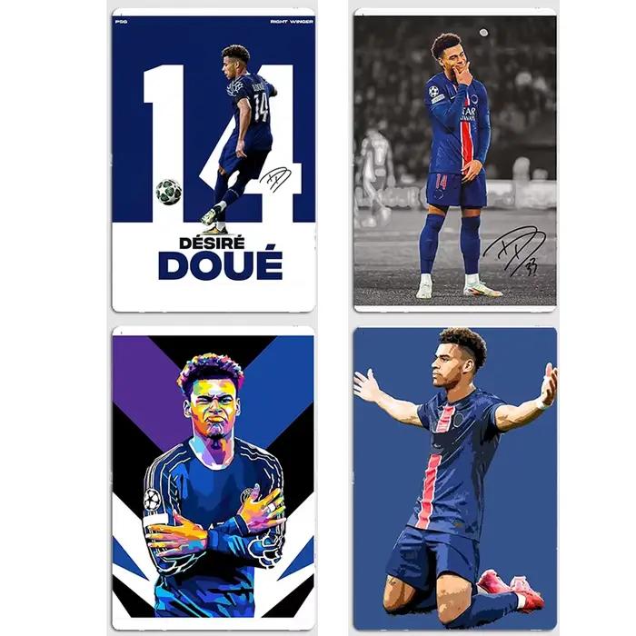 Désiré Doué joueur de Football affiches rétro signe en métal affiche Bar intérieur chambre mur Art décor à la maison