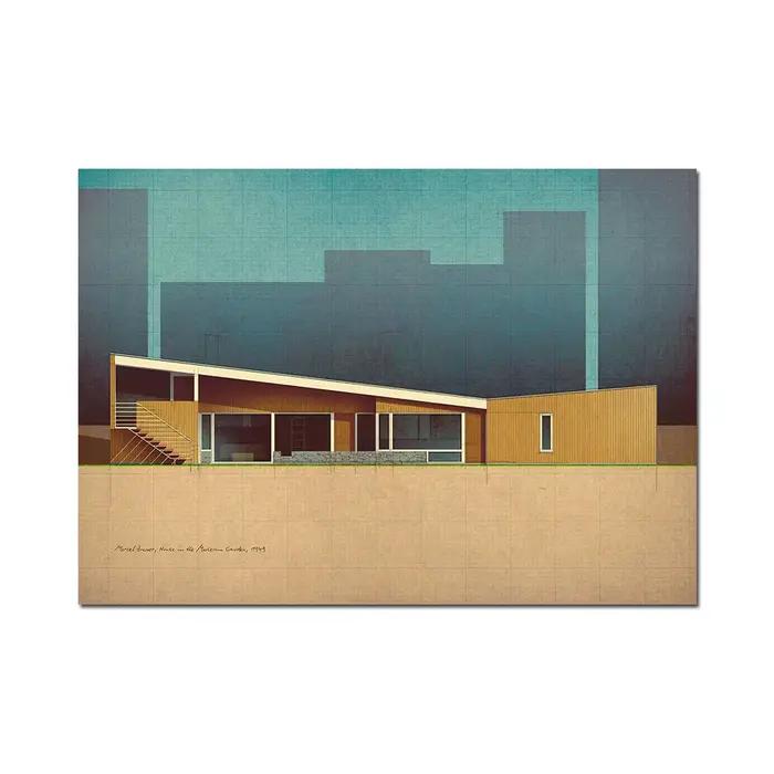 Affiche sur toile Maison de Marcel Breuer au Centre des Musées 1949