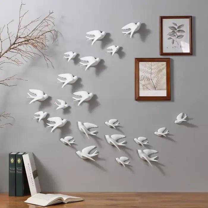 Hirondelles en céramique moineau 3D simples oiseaux
