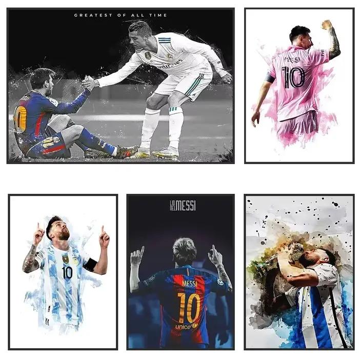 Affiche d'étoile de Football Messi