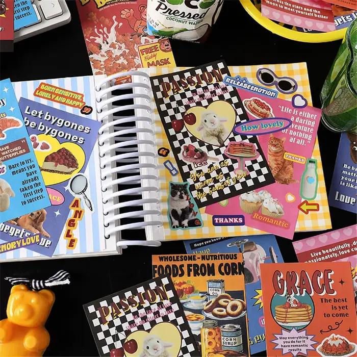 30 pièces INS mignon rétro affiche matériel papier décoratif papeterie Scrapbooking bloc-notes journal Album étiquette